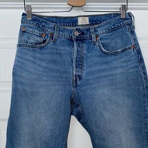 Levi's Classic 501 Button Fly Curve High Rise Straight Leg Jeans
